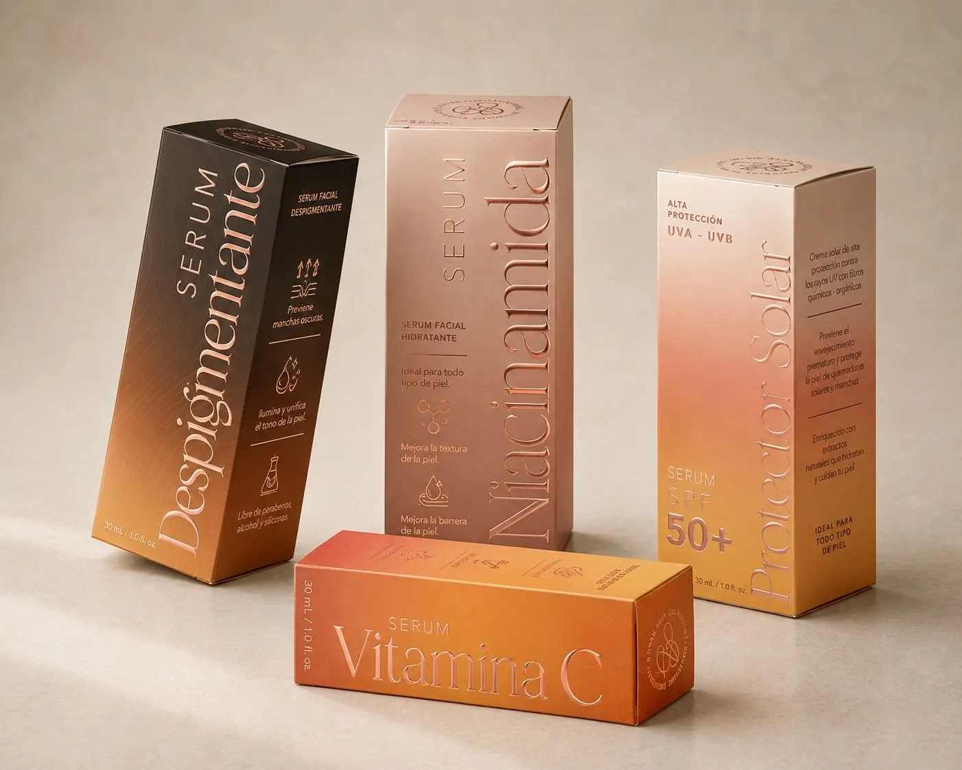 Serum packaging in a group composition