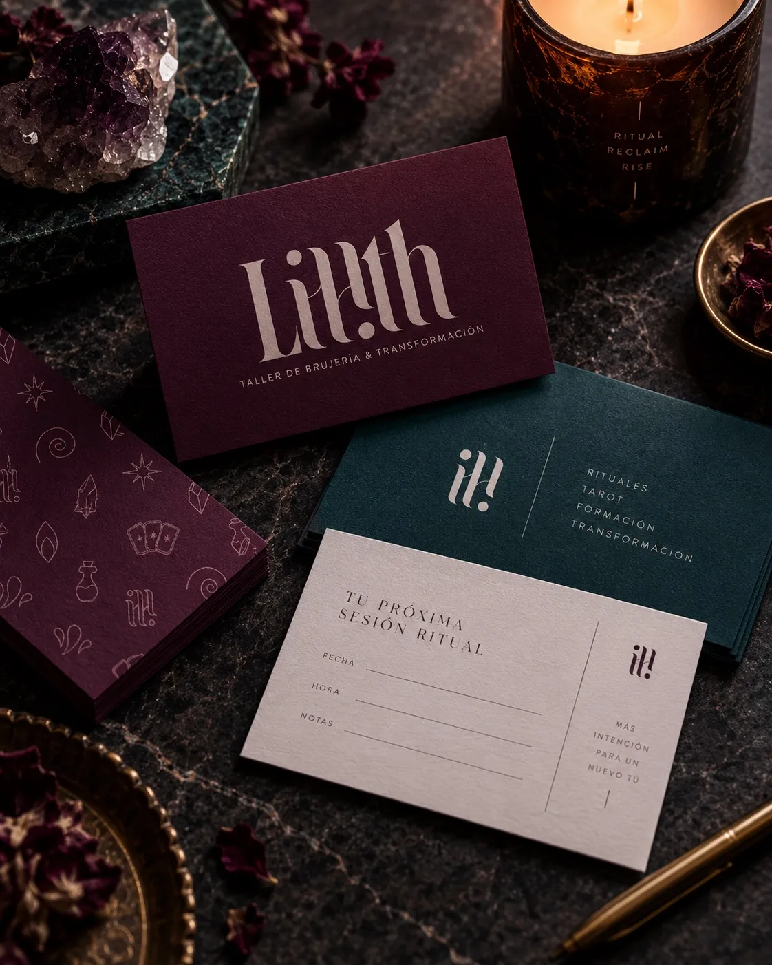 Lilith cards and stationery in jewel tones